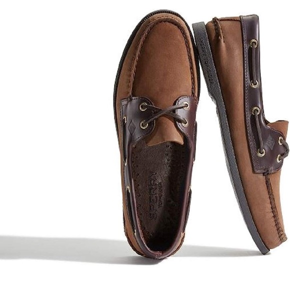 NIB Sperry Men's Authentic Original 2-Eye Boat Shoe Brown Buck - Picture 2 of 13